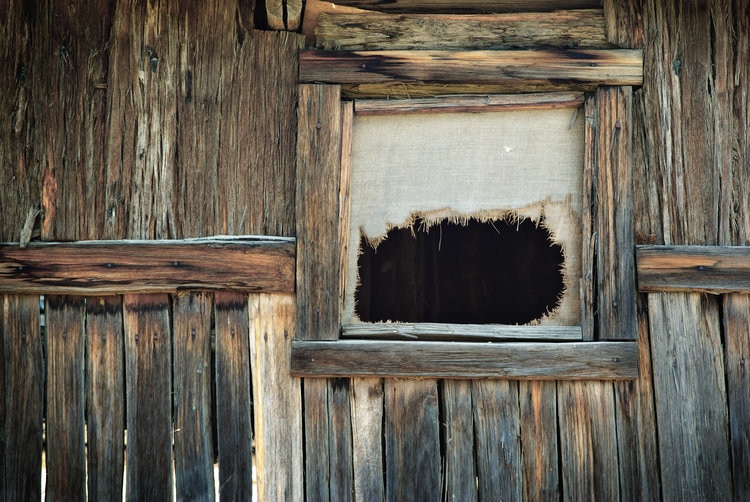 Old Window Covering